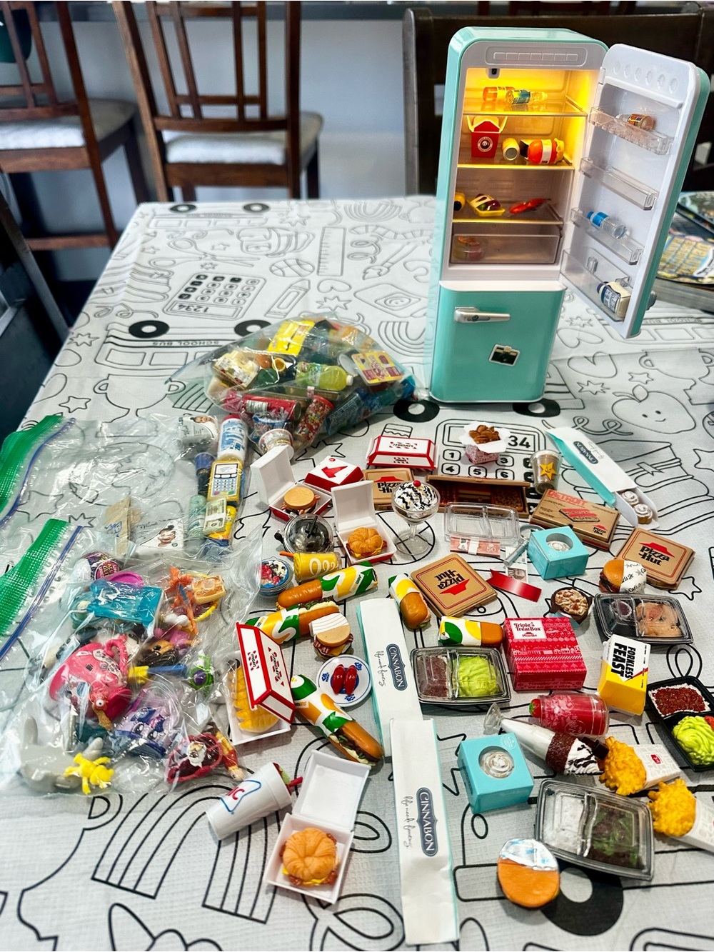 Mini Brands Collection & Working Mini Fridge - 100+ pieces